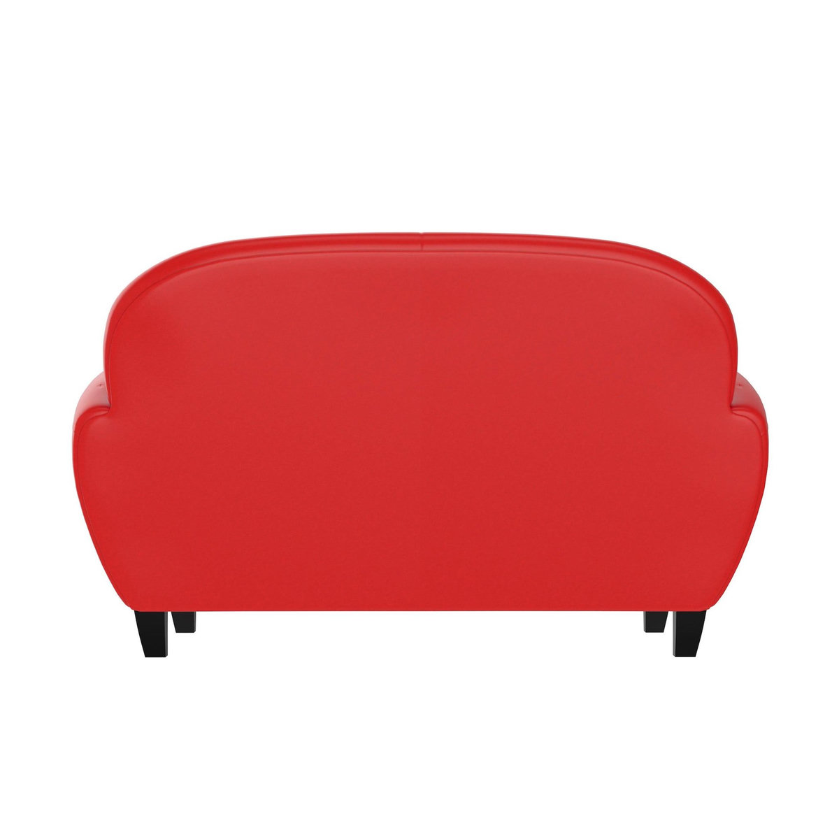 Rendez vous déco Canapé 2 places noir en croute de cuir enduite - Club