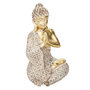 Voir la diapositive 1 : ATMOSPHERA Statuette Bouddha Assis  Pierre  19cm Or