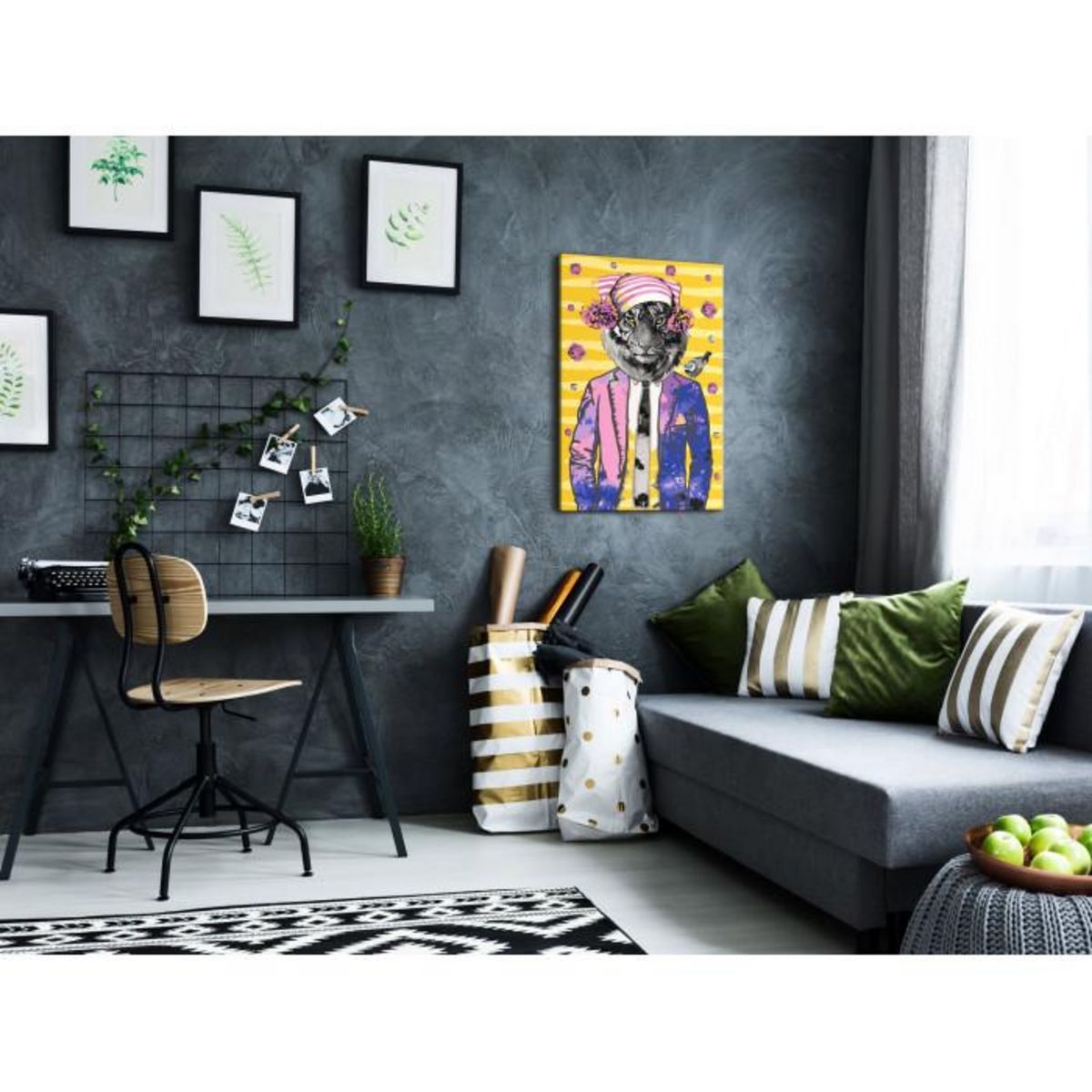 Paris Prix Tableau à Peindre Soi-Même  Tiger in Hat  40x60cm