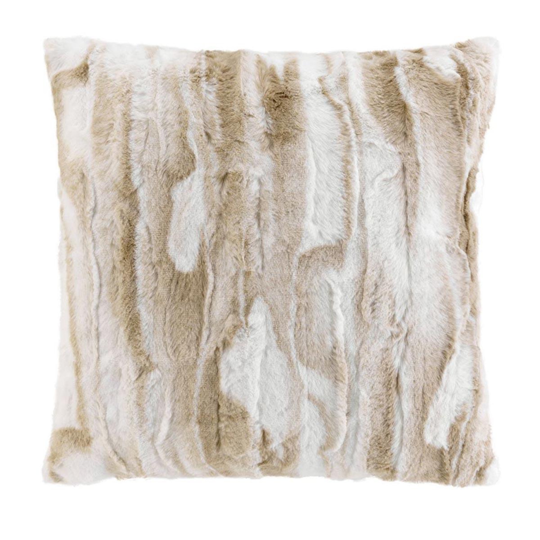 Douceur d'Intérieur Coussin imitation fourrure  cheyenne  45x45cm naturel