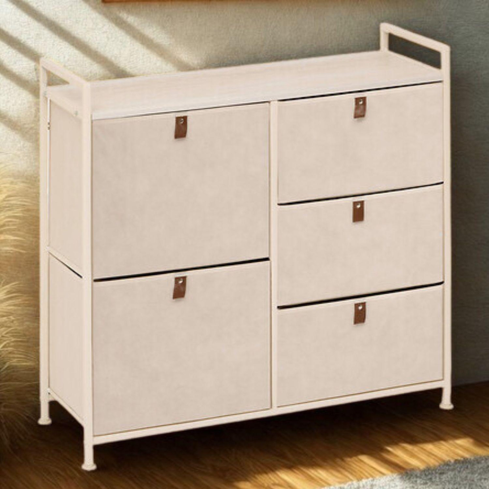 Voir la diapositive 2 : FIVE Rangement 5 tiroirs tissa - beige
