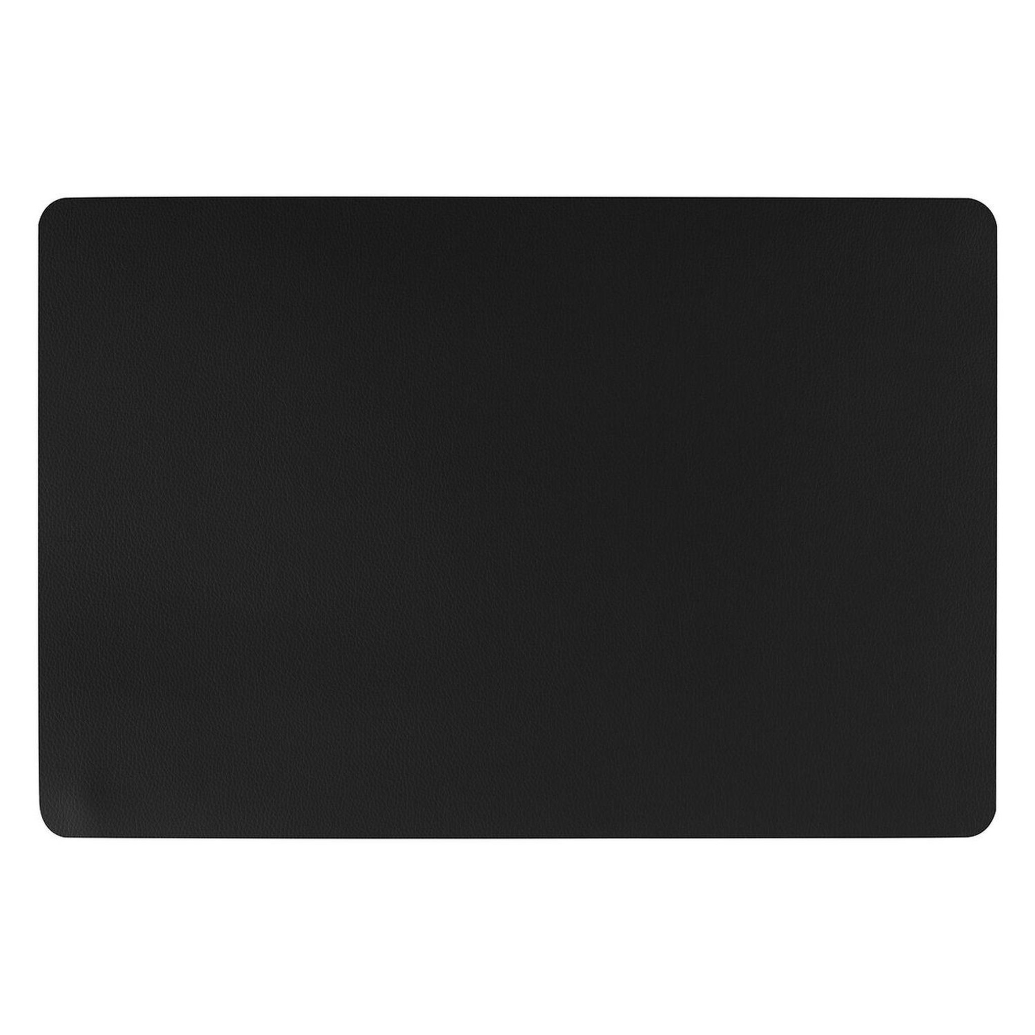 Voir la diapositive 2 : TOILINUX Lot de 6 sets de table rectangulaire tenor - 45 x 30 cm - noir