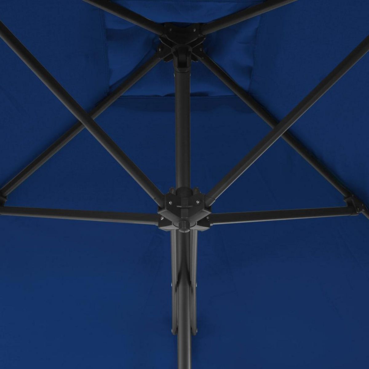 VIDAXL Parasol de jardin avec mat en acier bleu 300x230 cm