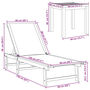 Voir la diapositive 6 : VIDAXL Chaises longues lot de 2 table taupe bois d'acacia et textilene