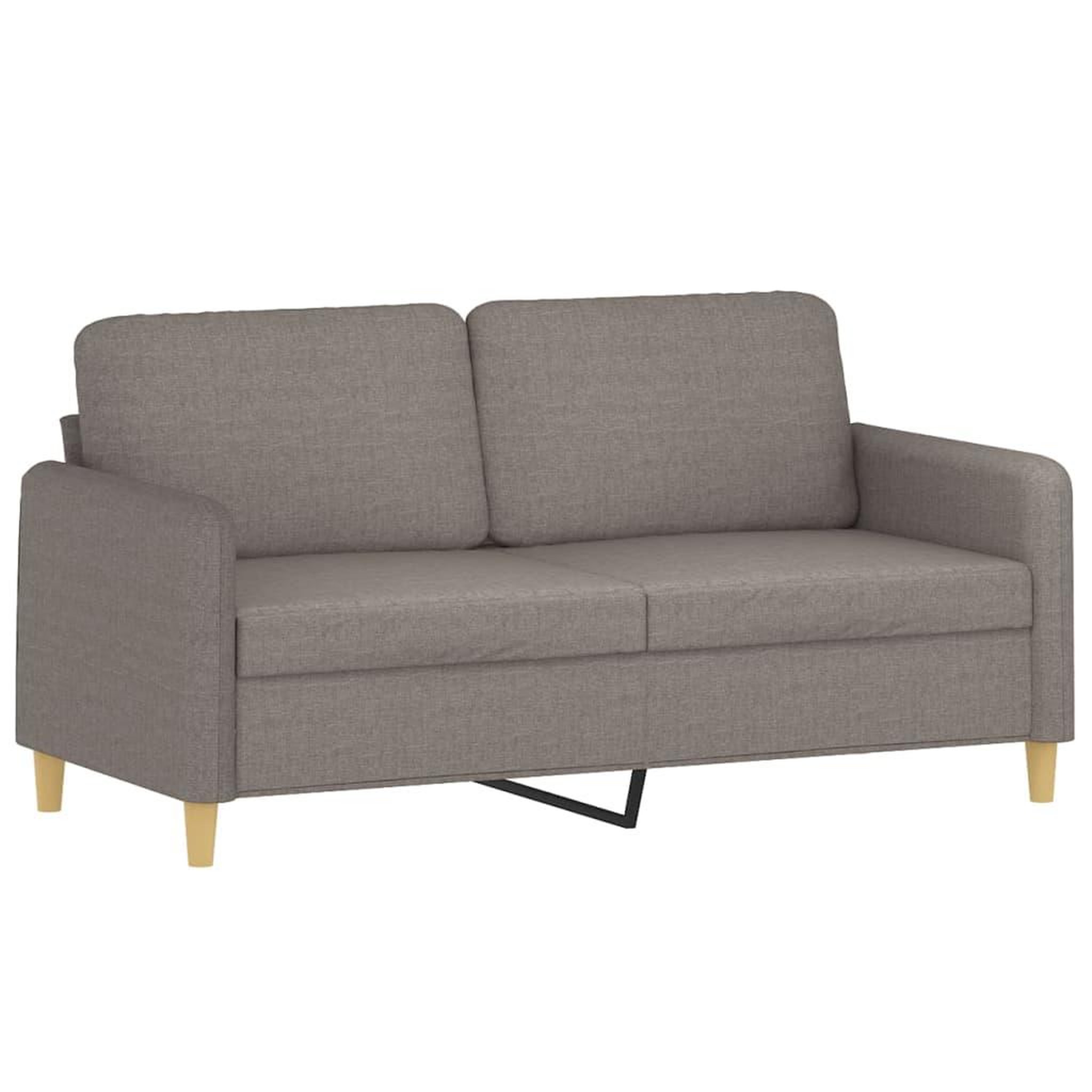 Voir la diapositive 4 : VIDAXL Ensemble de canapes 2 pcs avec coussins Taupe Tissu