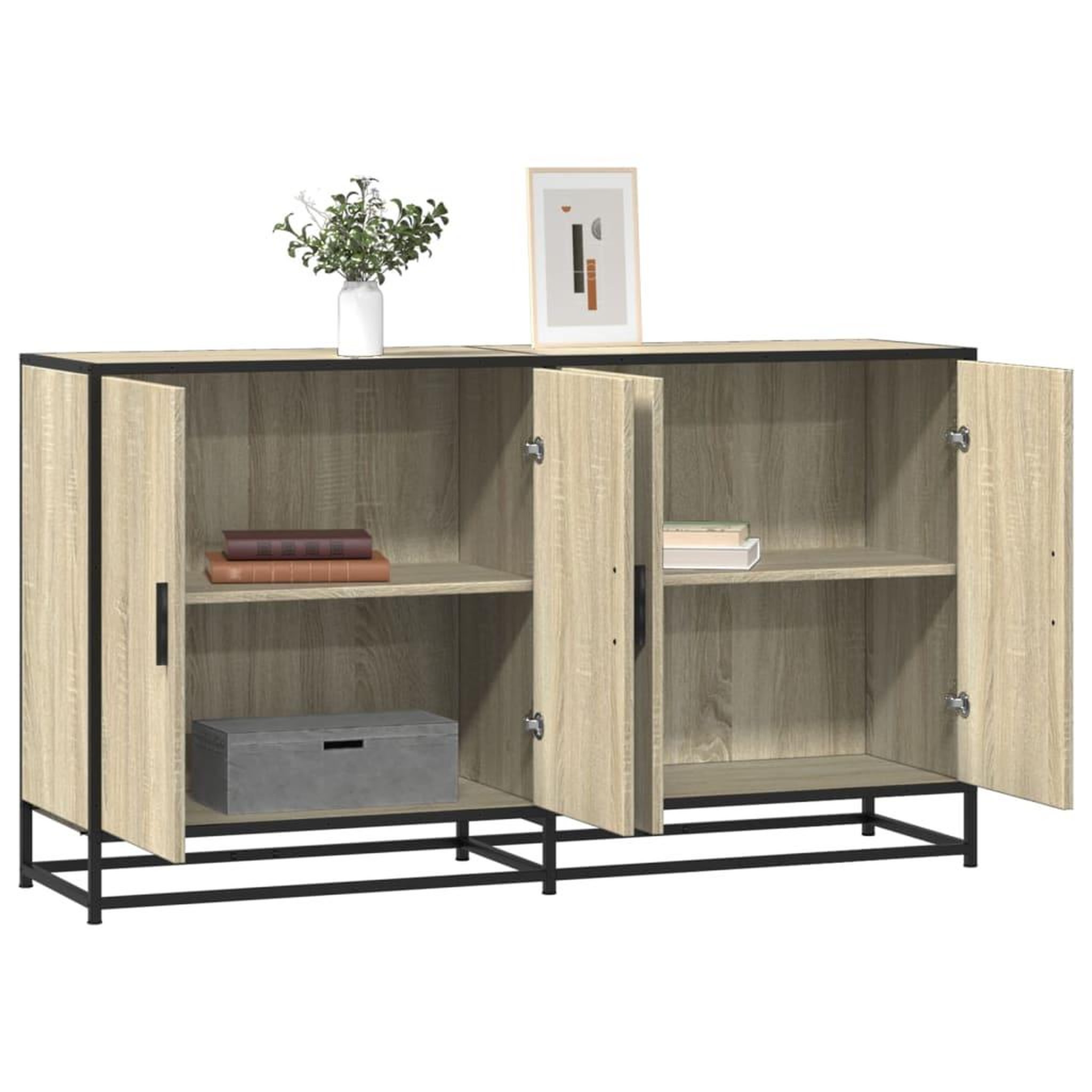 VIDAXL Buffet chene sonoma 134x35x76 cm bois d'ingenierie