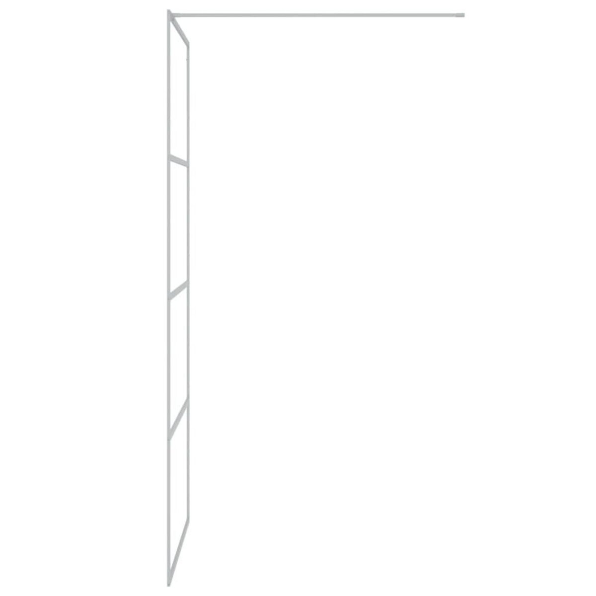 VIDAXL Paroi de douche Argente 90x195 cm Verre ESG transparent