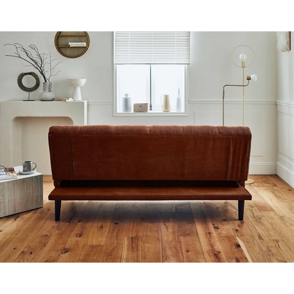 BEST MOBILIER Samarra - canapé convertible clic-clac 2 places - velours côtelé