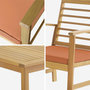 Voir la diapositive 5 : SWEEEK Salon de jardin CHLOE en bois d'acacia 4 places, avec coussins en polyester, un canapé, une table, deux fauteuils