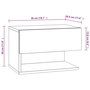 Voir la diapositive 6 : VIDAXL Tables de chevet murales 2 pcs Chene sonoma