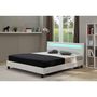 Voir la diapositive 2 : Habitat et Jardin Lit LED  Maria  - 140 x 190 cm - Blanc