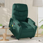 Voir la diapositive 1 : VIDAXL Fauteuil inclinable de massage Vert fonce Tissu
