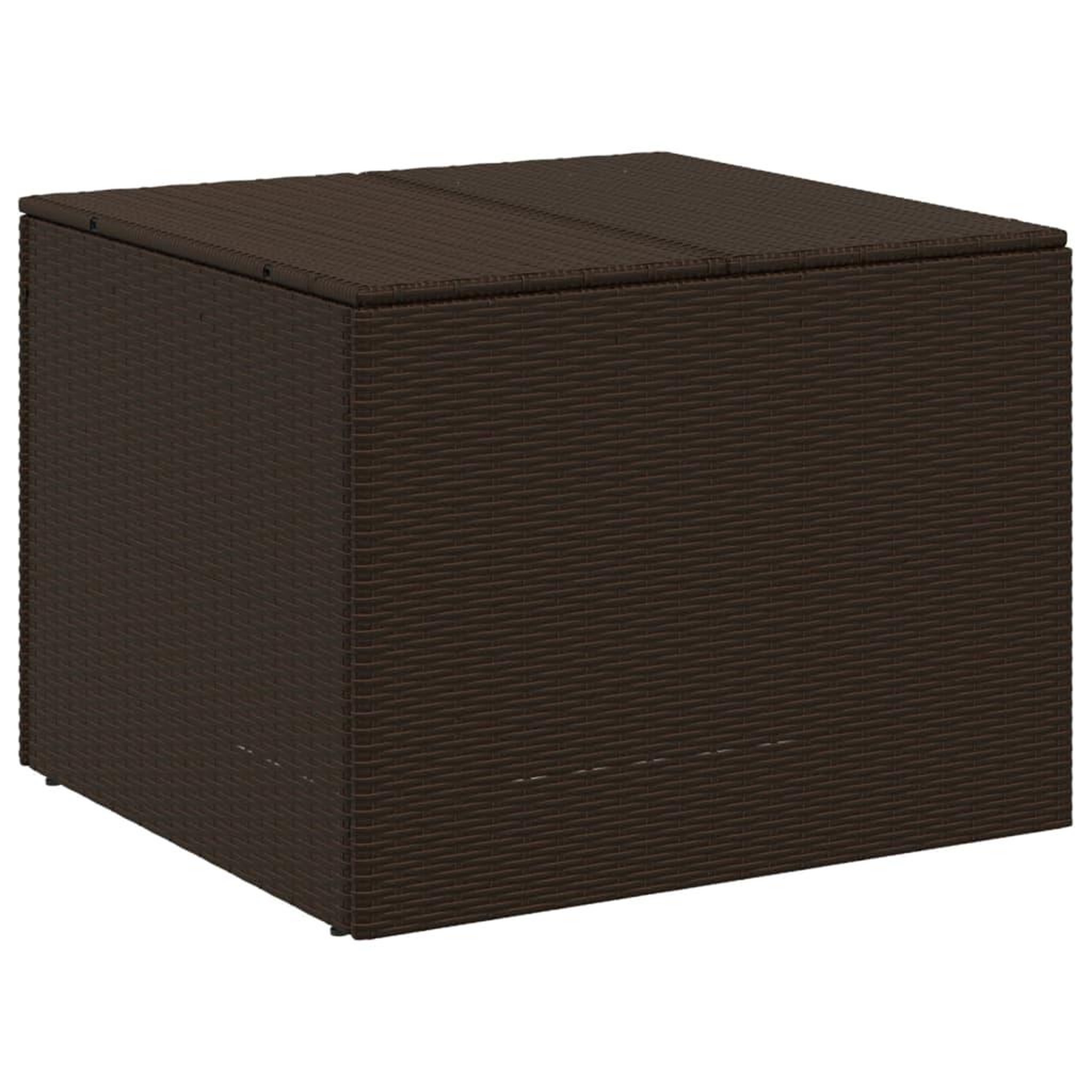 Voir la diapositive 2 : VIDAXL Boîte de rangement de jardin marron 291L resine tressee
