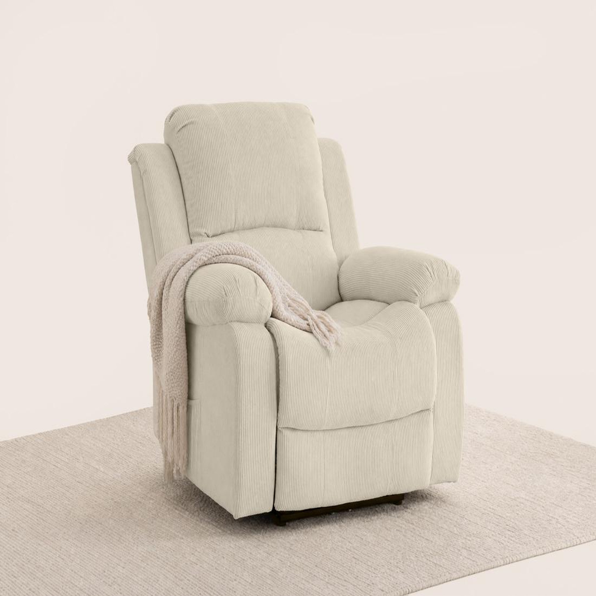 Voir la diapositive 3 : BEST MOBILIER Armand - fauteuil relax électrique en velours côtelé