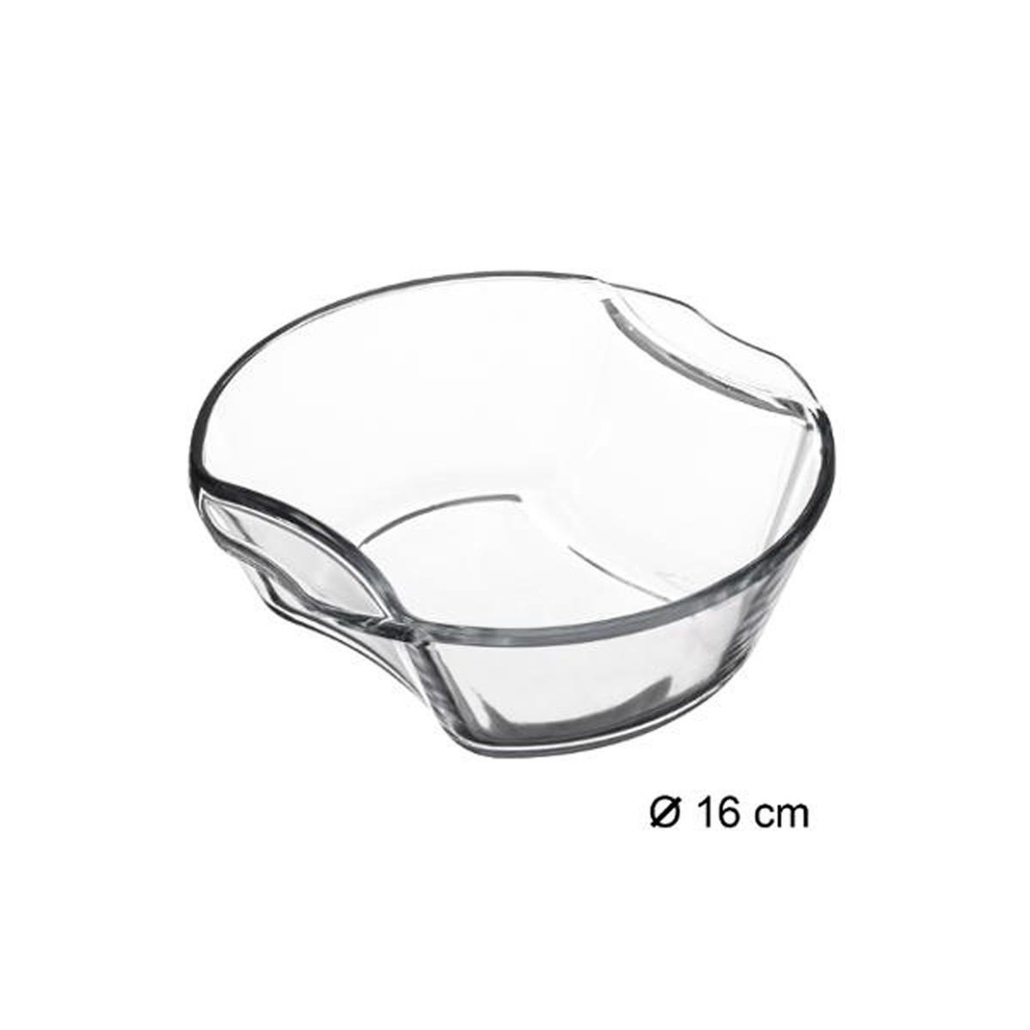Voir la diapositive 2 : FIVE Lot de 6 mini-plats ronds en verre 16cm transparent
