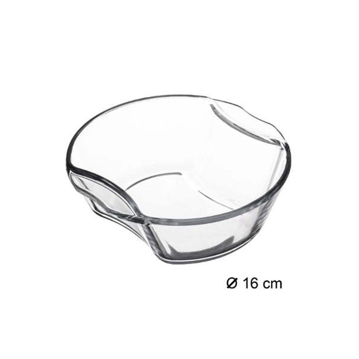 FIVE Lot de 6 Mini-Plats Ronds en Verre 16cm Transparent