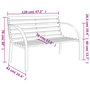 Voir la diapositive 6 : VIDAXL Banc de jardin 120 cm Bois et fer