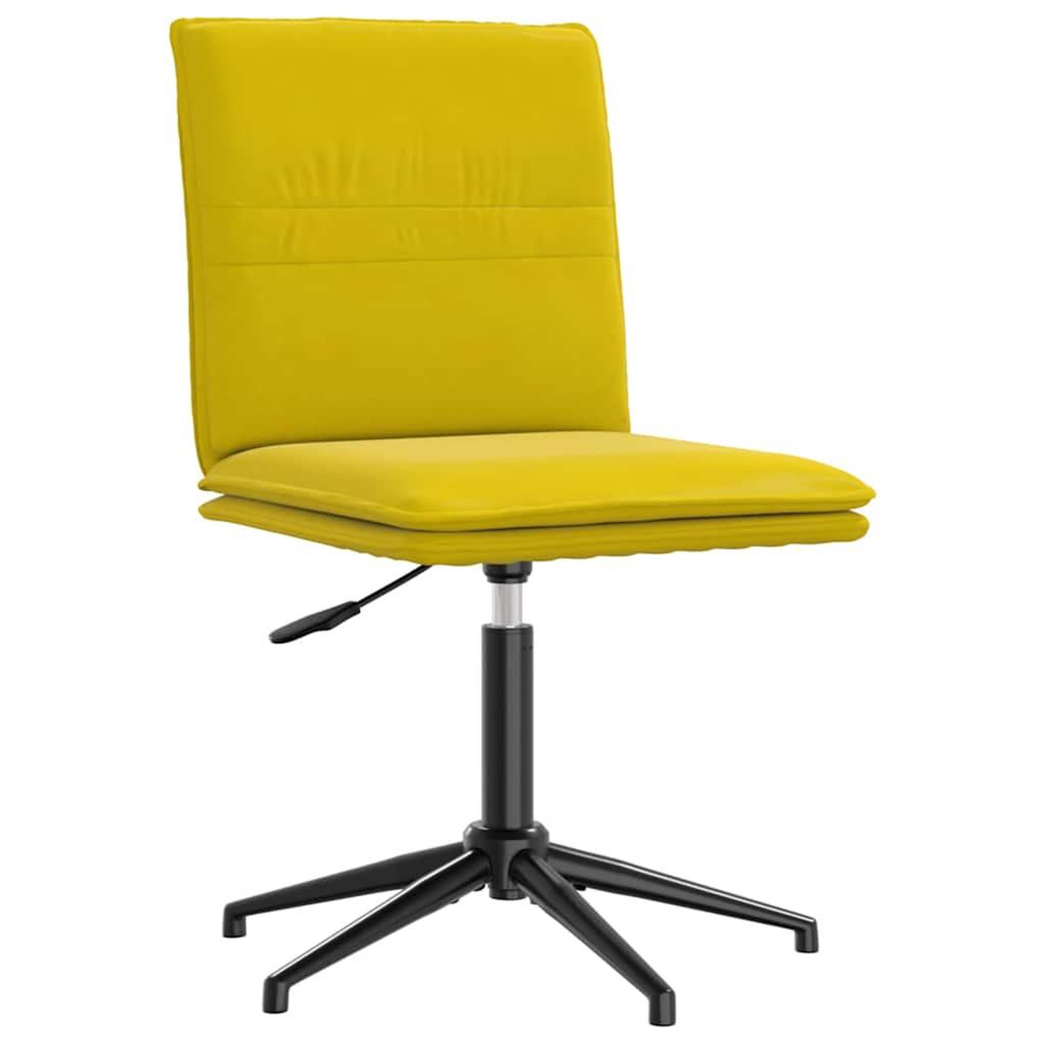 VIDAXL Chaise a manger Jaune Velours