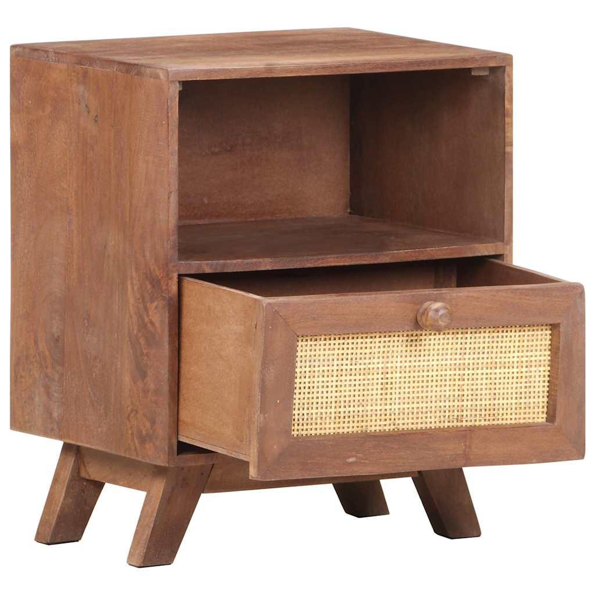 Voir la diapositive 4 : VIDAXL Table de chevet 40x30x50 cm bois de manguier massif