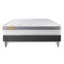 Voir la diapositive 2 : SEPTNUITS Matelas + sommier kit gris Memo Zen Mousse à mémoire de forme MAXI épaisseur