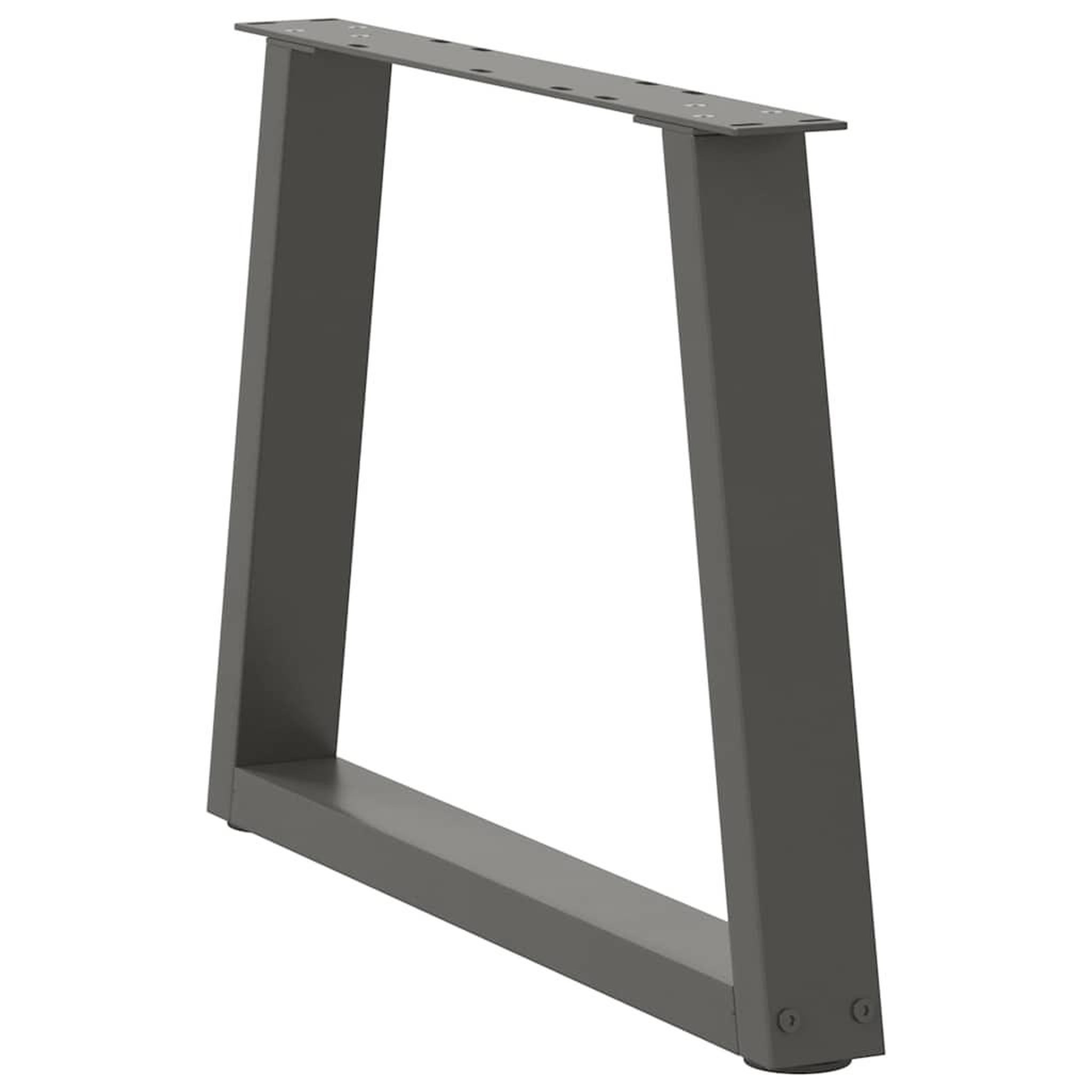Voir la diapositive 4 : VIDAXL Pieds de table a manger en forme de V 2 pcs anthracite acier