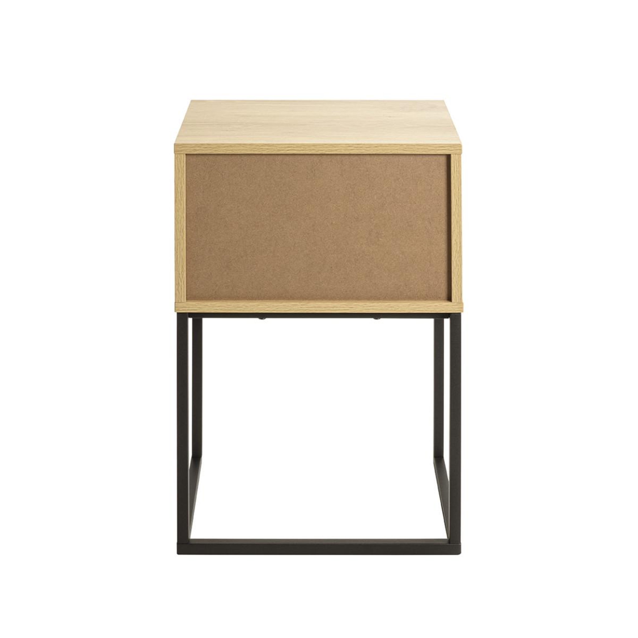Voir la diapositive 4 : Paris Prix Table de chevet avec tiroir  malmö  60cm chêne & noir