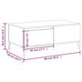 Voir la diapositive 6 : VIDAXL Table basse Blanc 90x50x36,5 cm Bois d'ingenierie