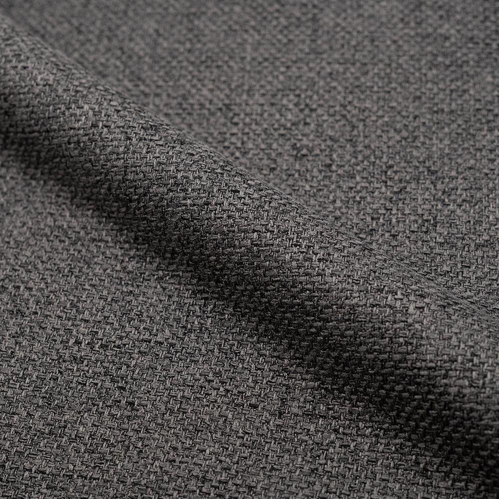 Voir la diapositive 3 : MAISON PAVANE Lot de 2 chaises pour îlot central 66 cm en tissu chiné gris foncé-karl