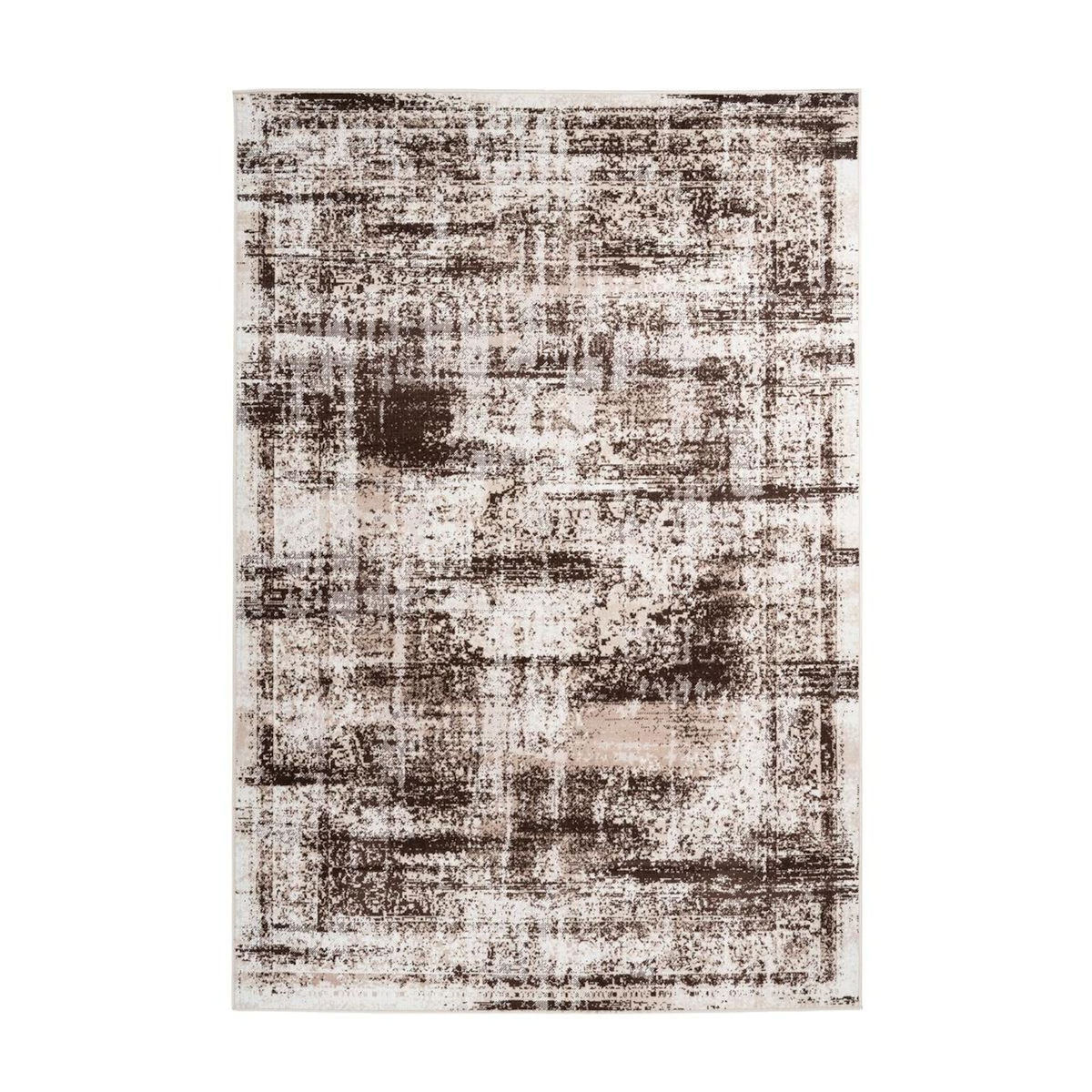 Paris Prix Tapis Vintage à Poils Courts  Ariya  Taupe & Marron