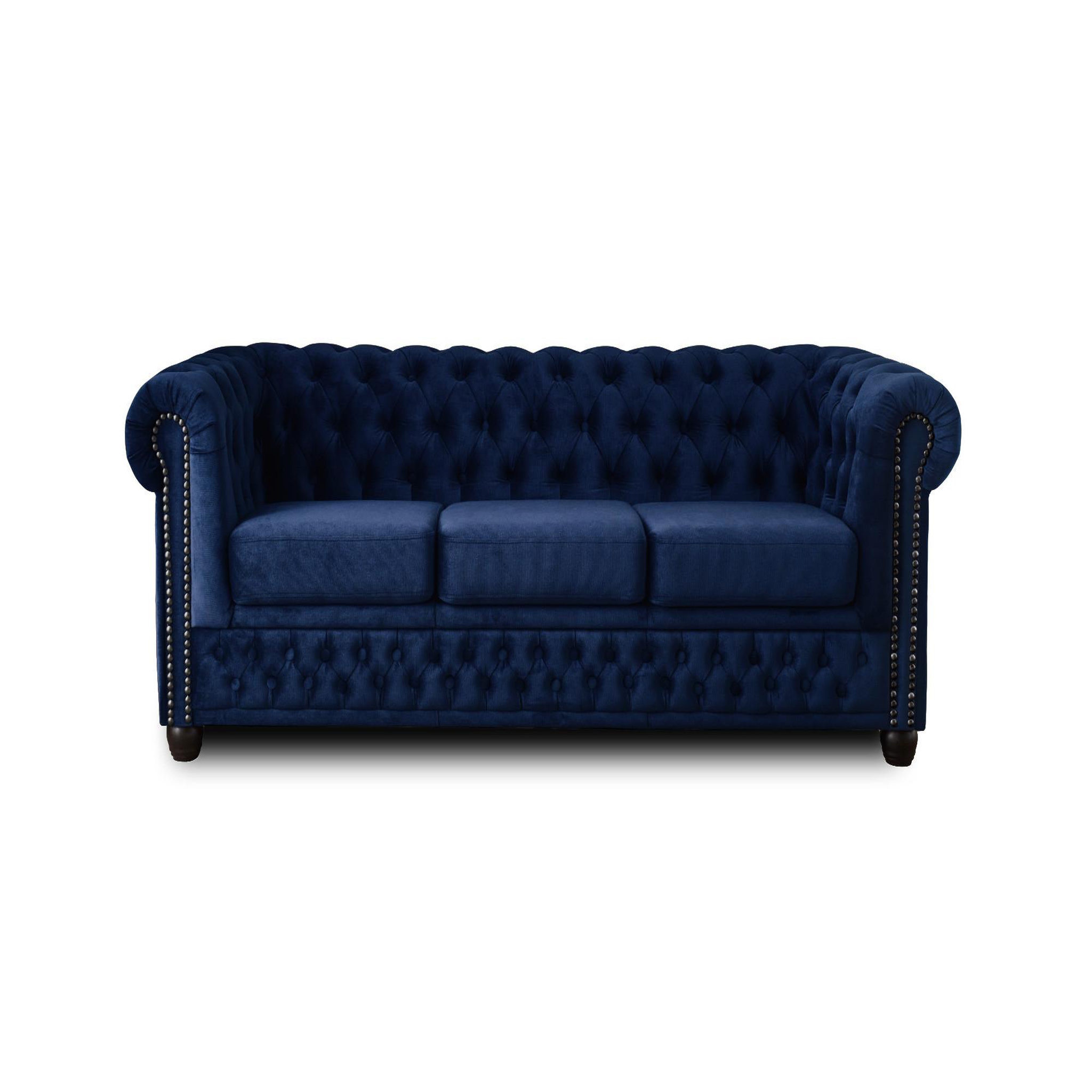 Voir la diapositive 1 : LISA DESIGN William - canapé chesterfield - 3 places - en velours