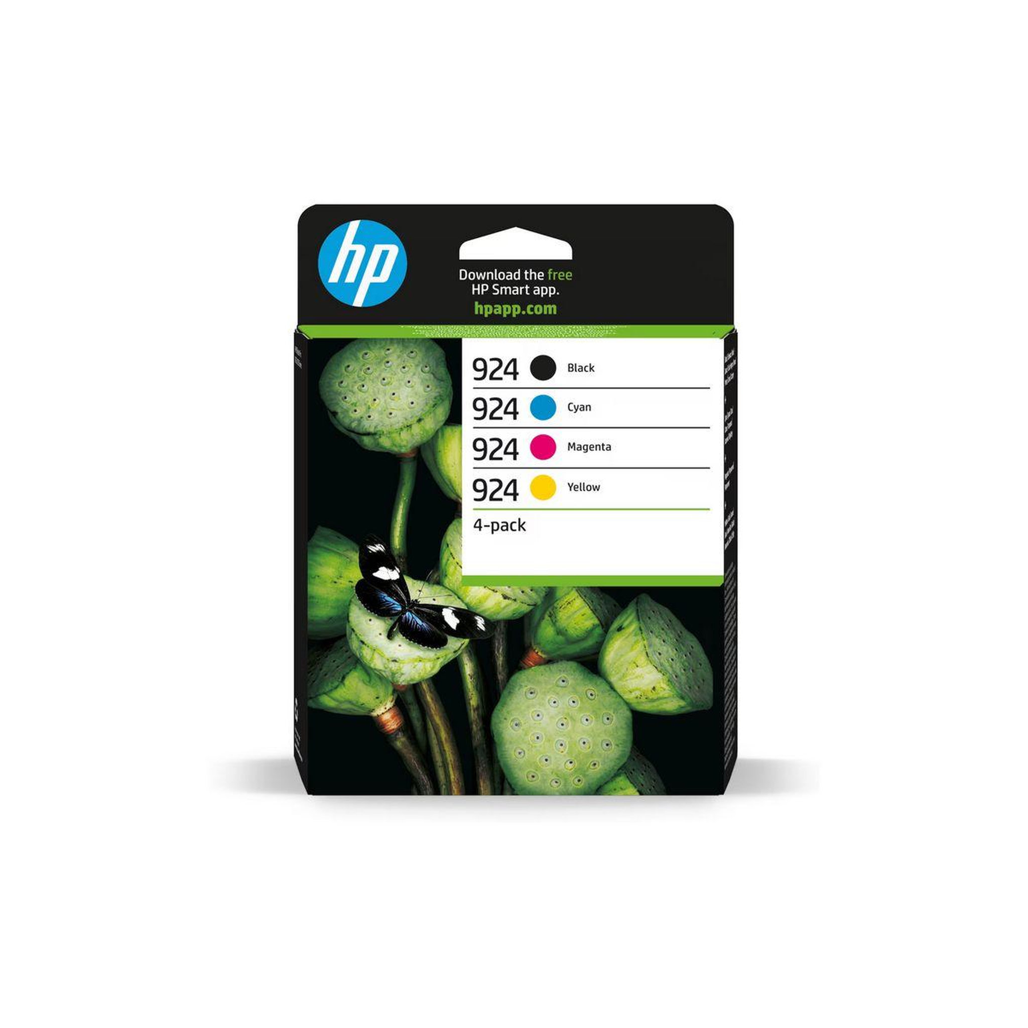HP Cartouche d'encre pack multipack 4 originales 924 (noir + 3 couleurs) - 6s8t4ae