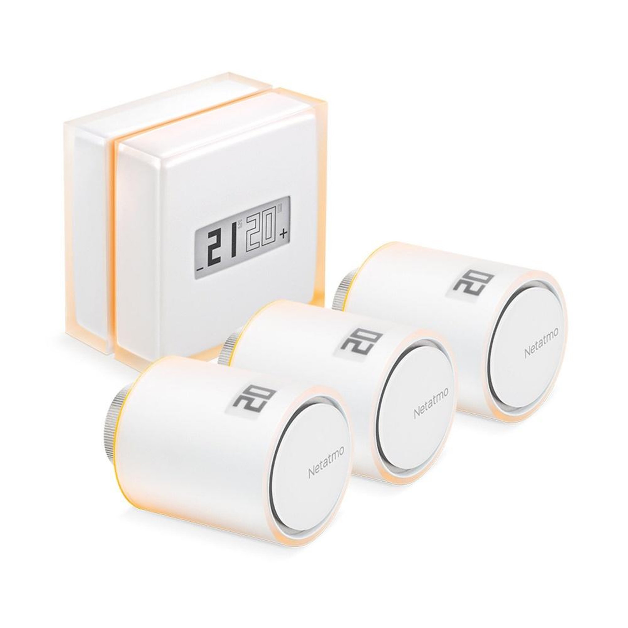 NETATMO Pack thermostat + 3 têtes thermostatiques connectés et intelligents netatmo