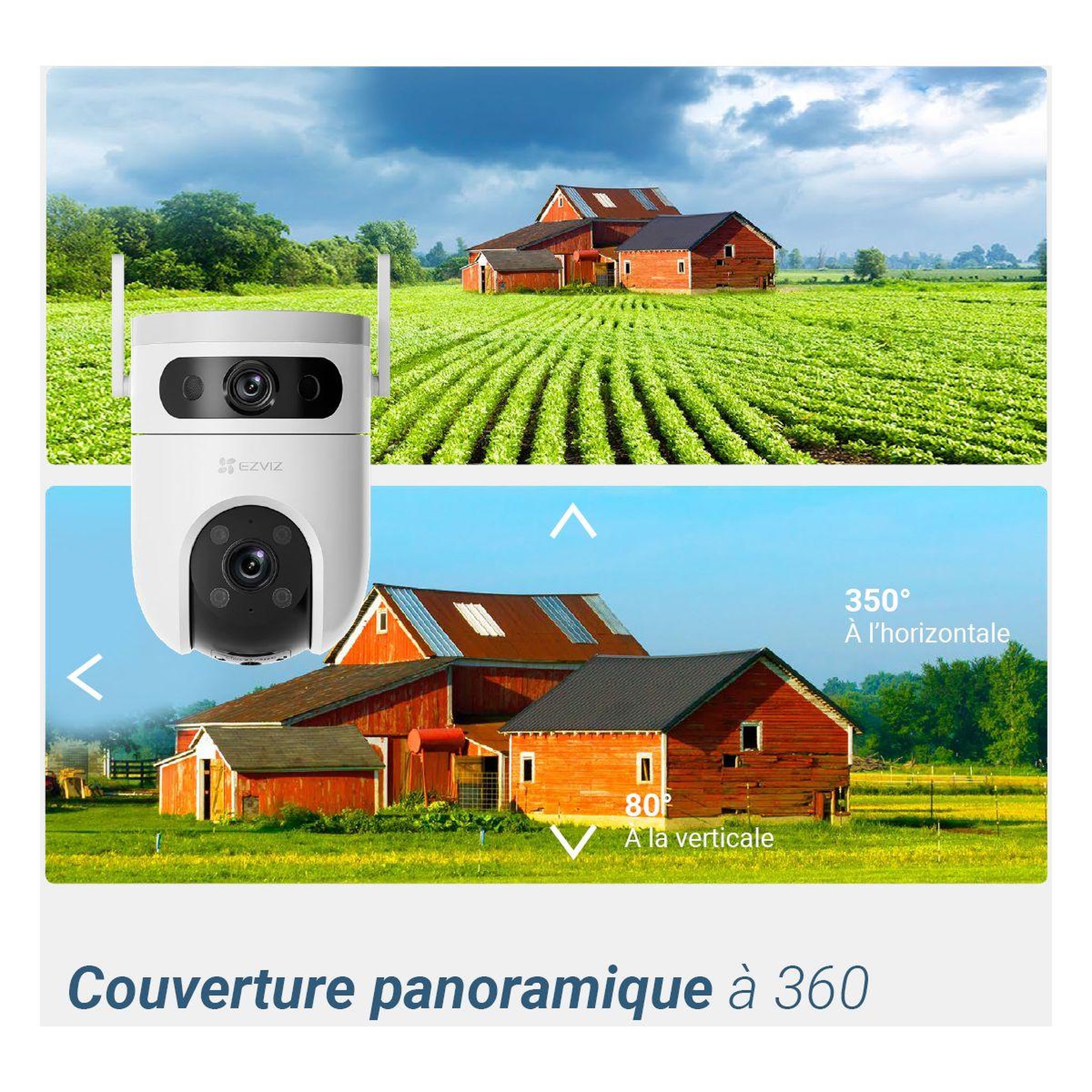 Voir la diapositive 5 : EZVIZ Caméra de surveillance wifi h9c 2k motorisée