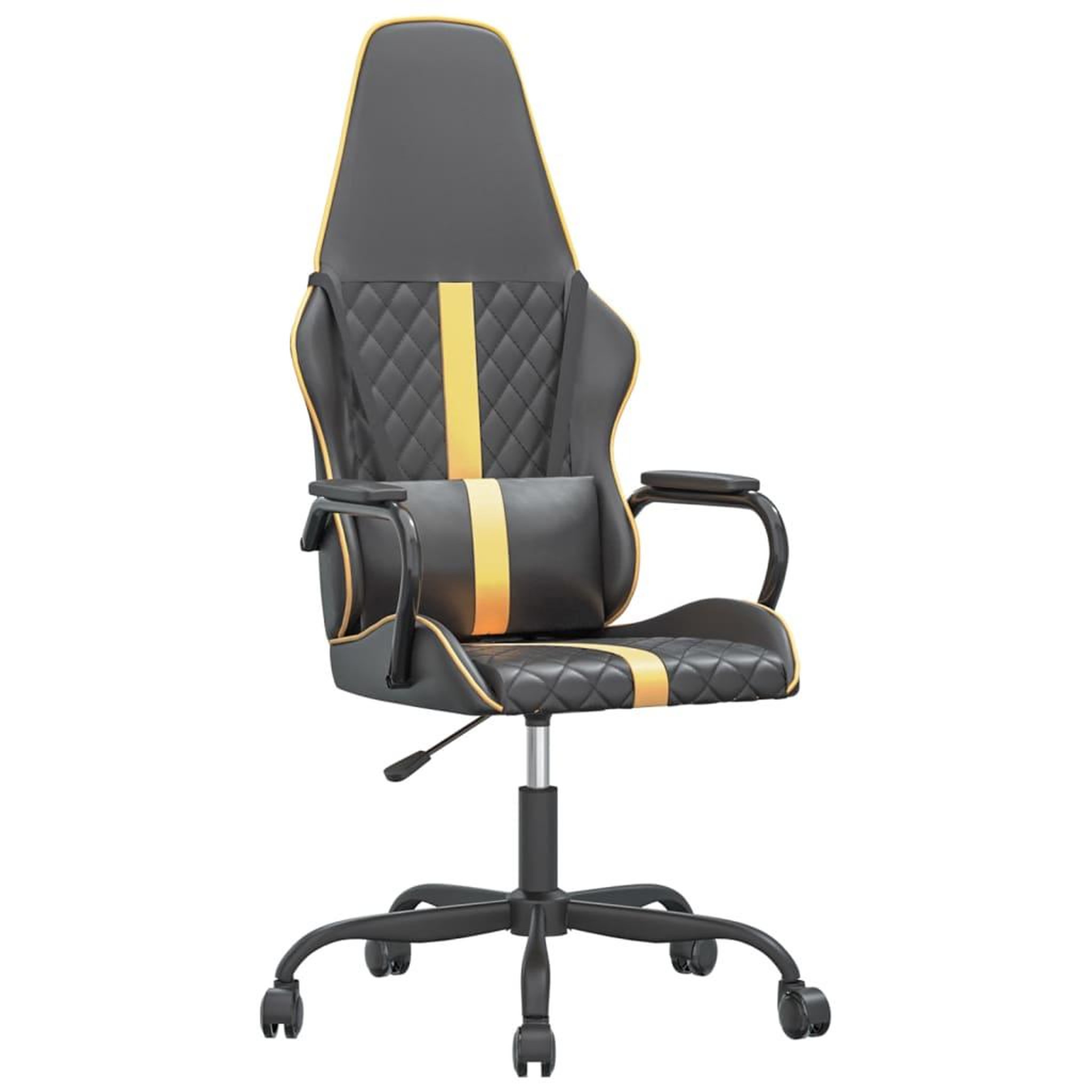 Voir la diapositive 2 : VIDAXL Chaise de jeu Noir et dore Similicuir