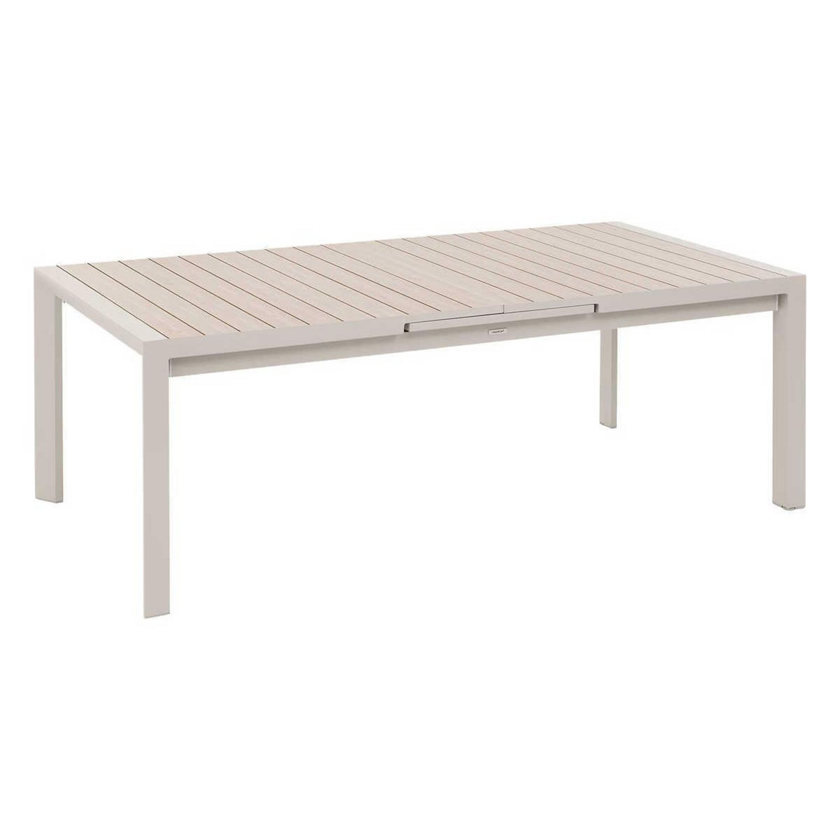 HESPERIDE Table de jardin rectangulaire extensible alu Evasion 8/10 places lin et argile - Hespéride