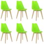 VIDAXL Chaises de salle a manger 6 pcs Vert Plastique