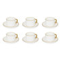 Voir la diapositive 1 : SECRET DE GOURMET Lot de 6 Tasses & Sous-Tasses  Arya  25cl Blanc