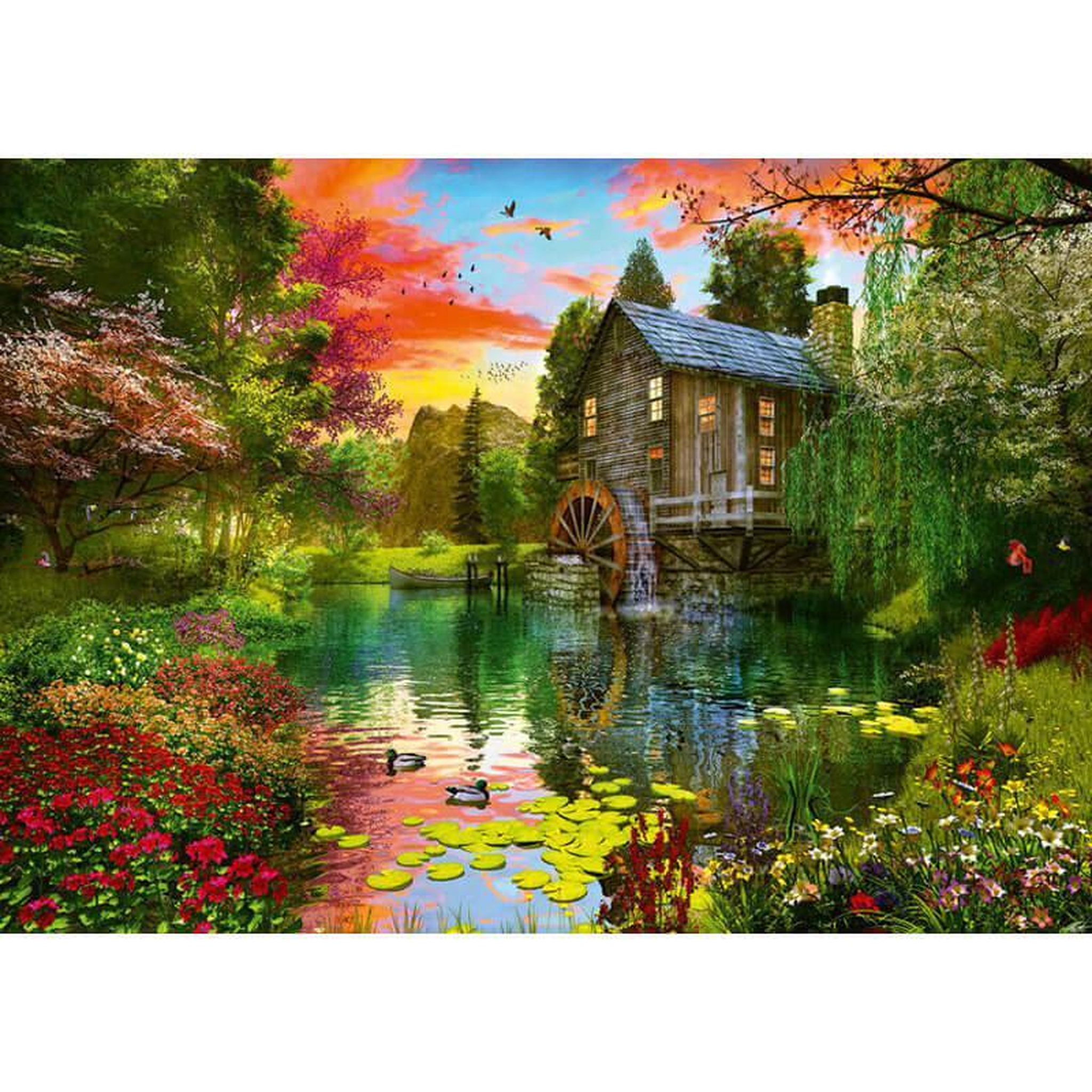 Schmidt Puzzle 1000 pièces : Le moulin à eau