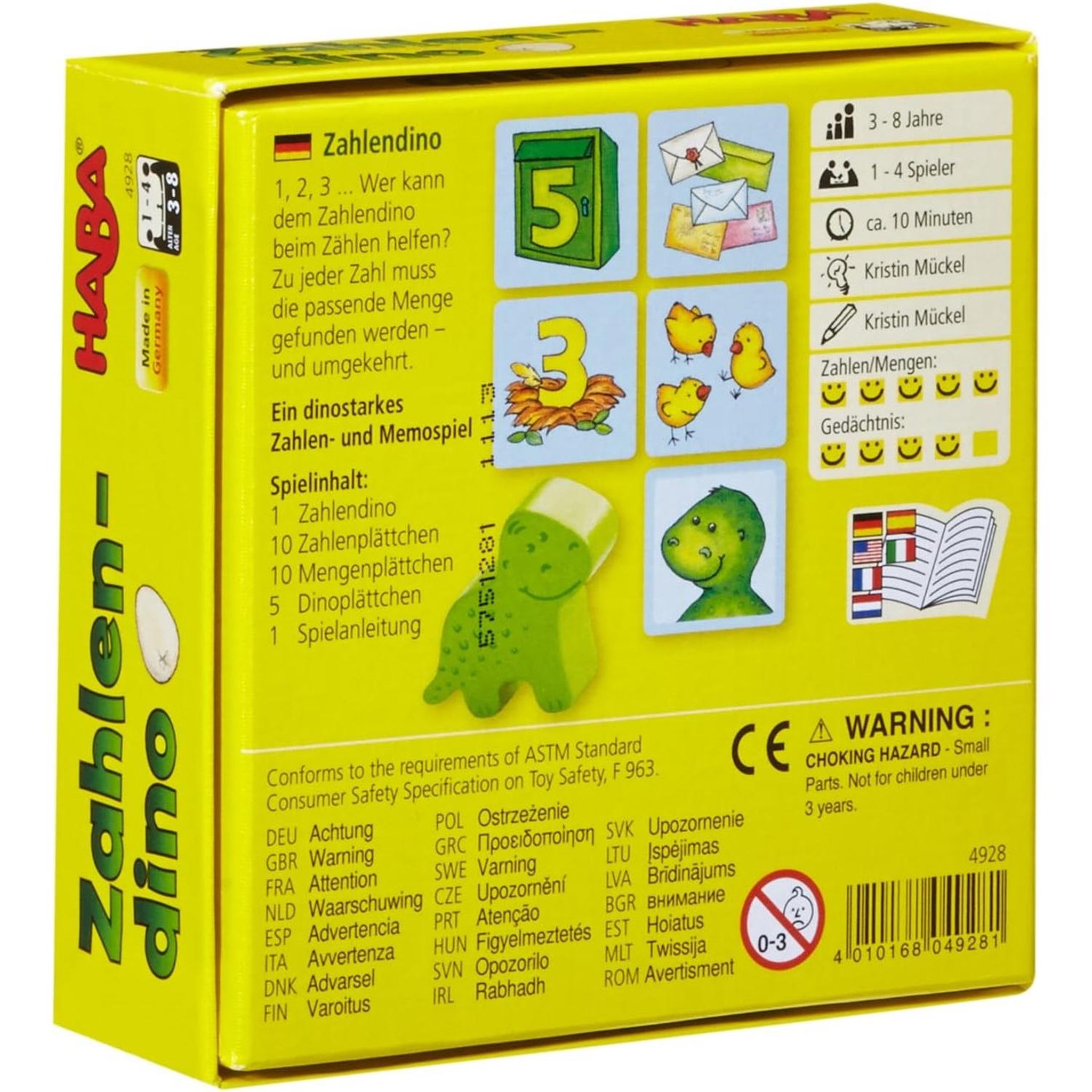 Voir la diapositive 2 : Haba Jeu éducatif - Dinosaure à chiffres
