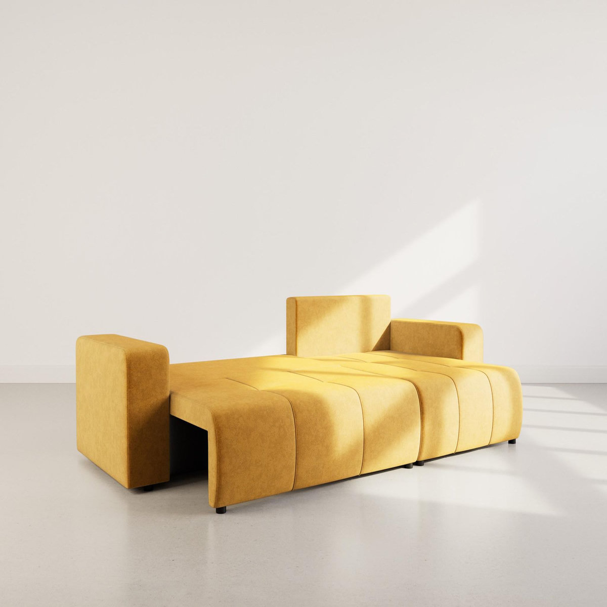 BEST MOBILIER Nicole - canapé d'angle réversible 5 places convertible avec coffre en tissu