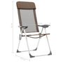 Voir la diapositive 6 : VIDAXL Chaises de camping pliables lot de 4 Marron Aluminium