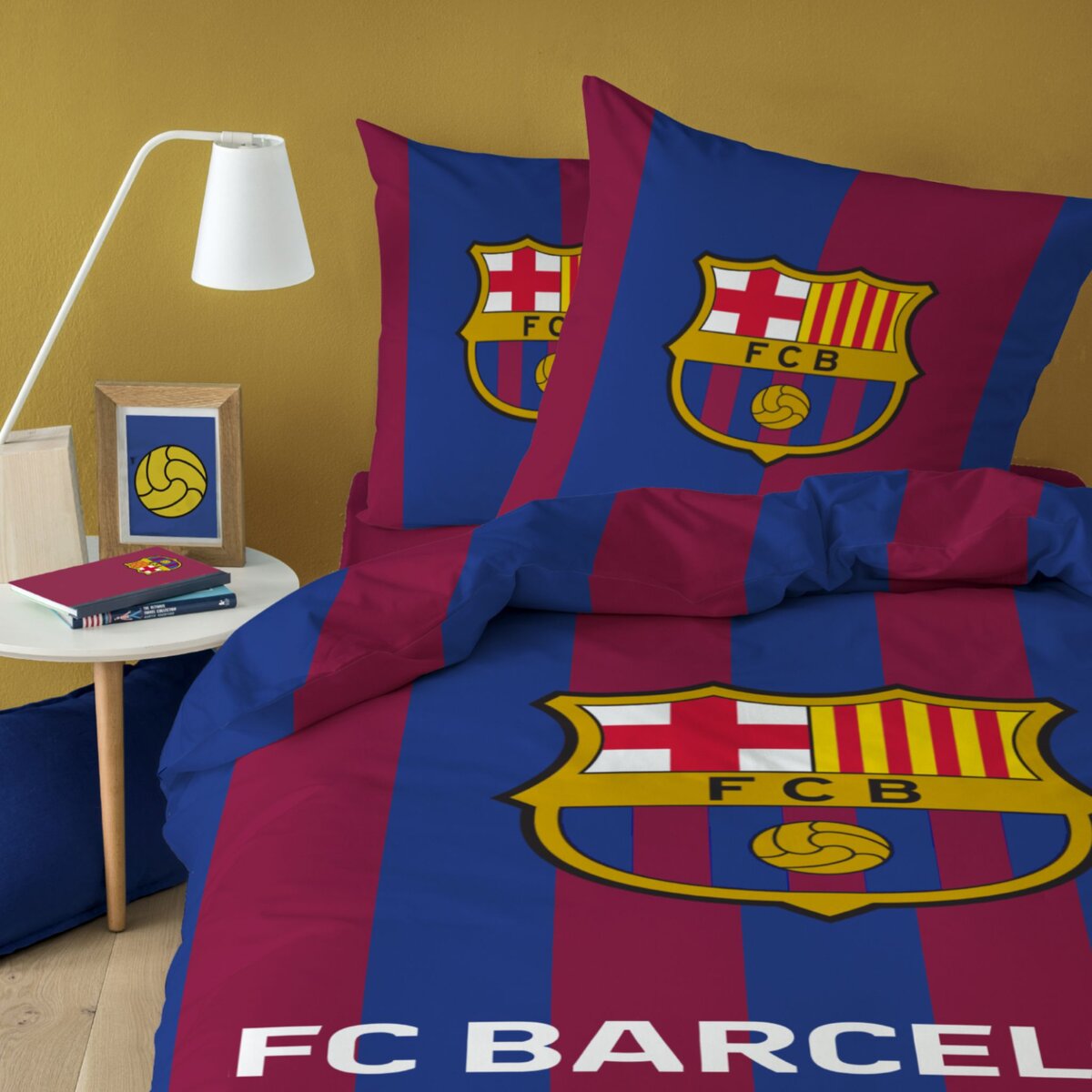 FC Barcelona Parure housse de couette coton FC BARCELONA LOGO 