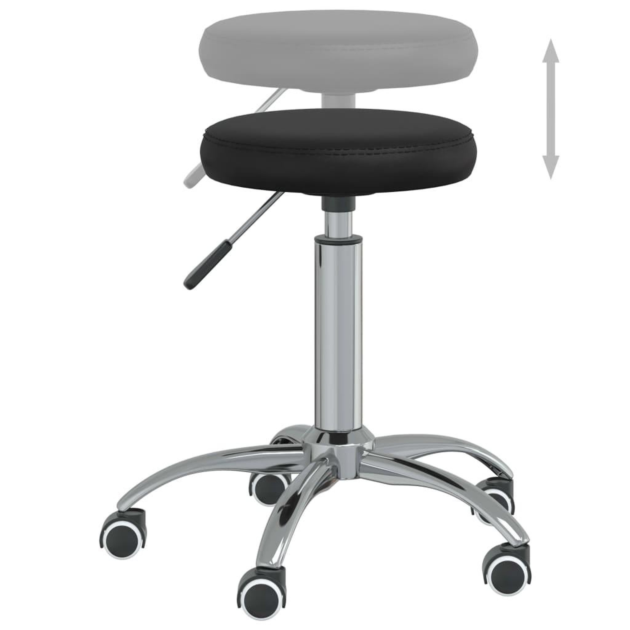 Voir la diapositive 5 : VIDAXL Chaise pivotante de bureau Noir Similicuir