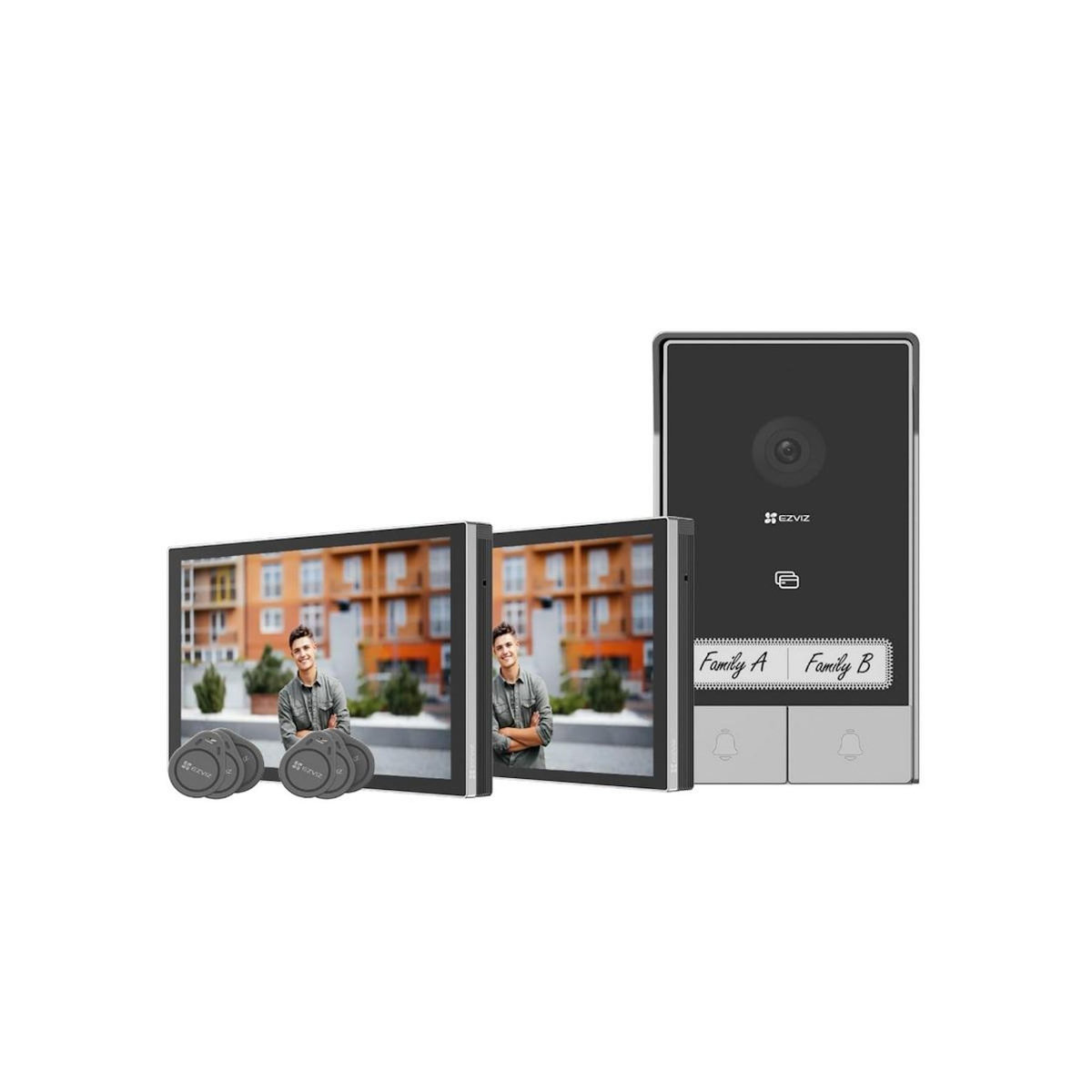 EZVIZ Kit portier vidéo avec moniteur écran 7'' - hp7family