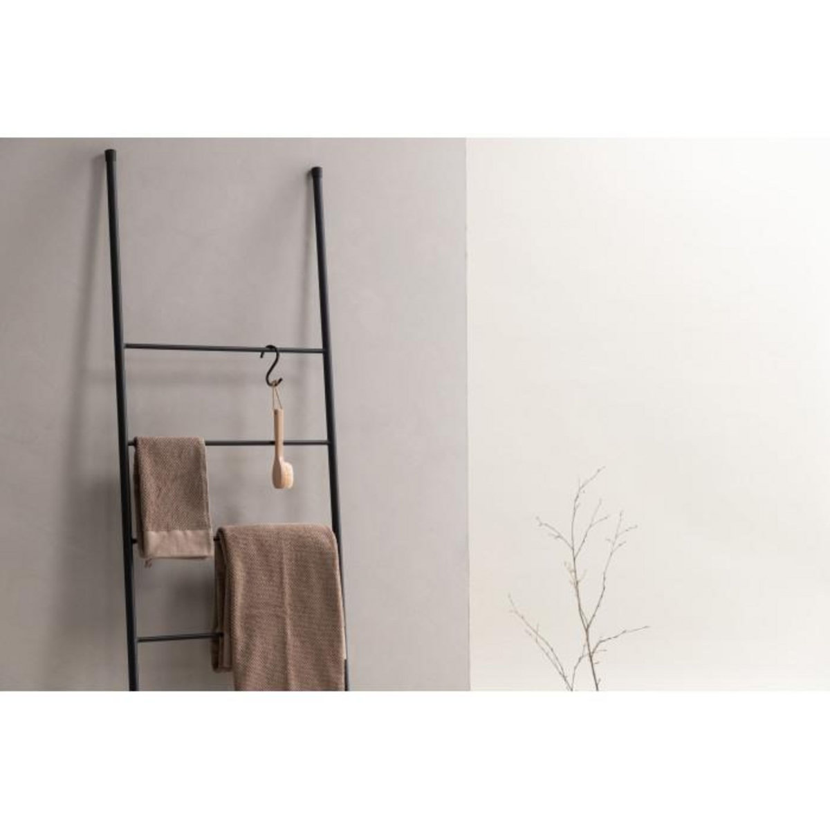 Paris Prix Porte-Serviettes Échelle  Drammen  160cm Noir