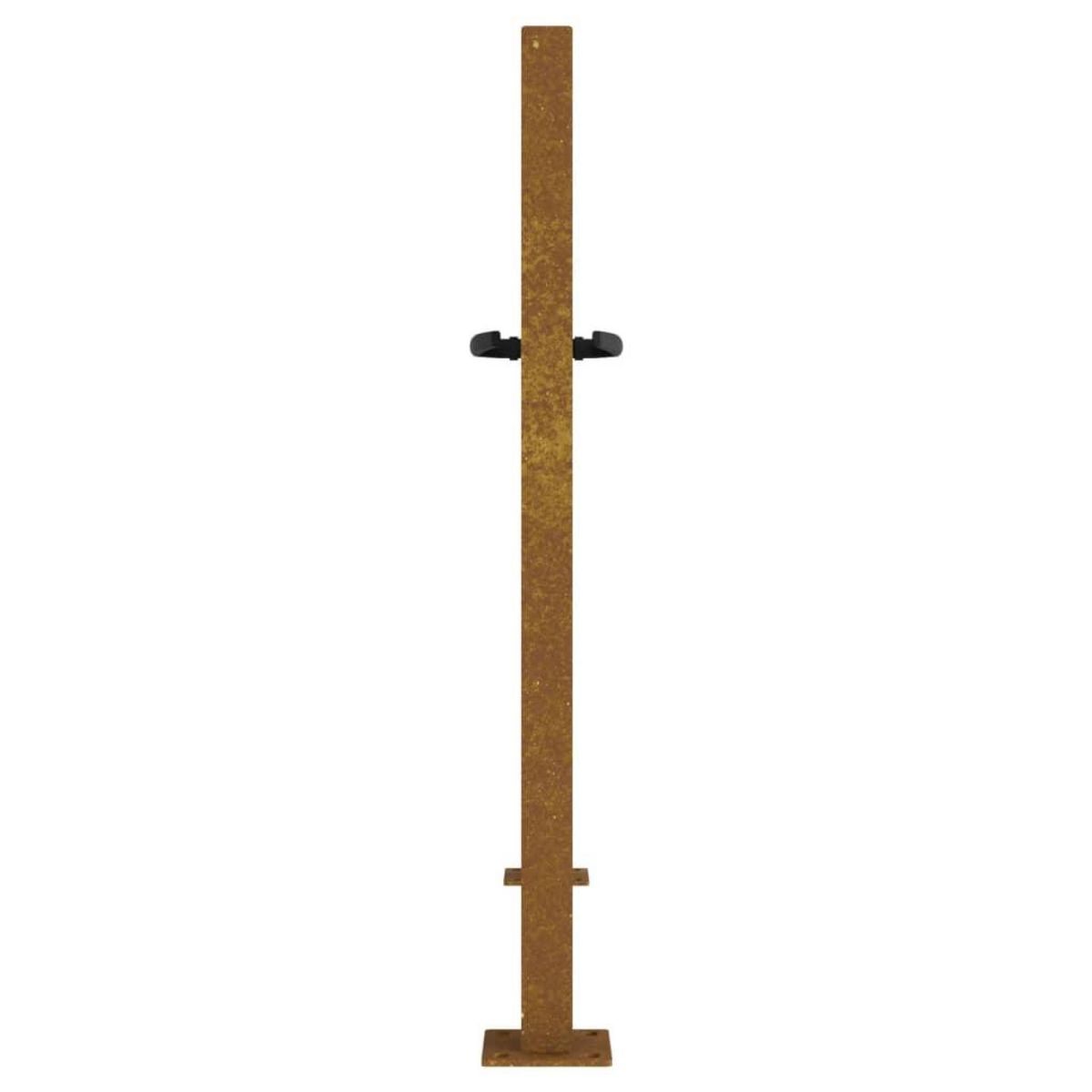 VIDAXL Portail de jardin 105x80 cm acier corten design de bambou