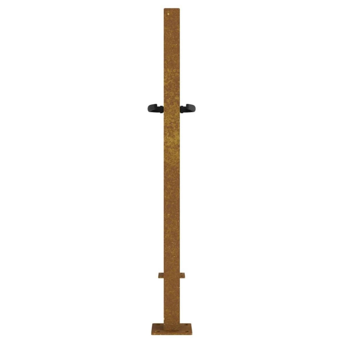 VIDAXL Portail de jardin 105x80 cm acier corten design de bambou