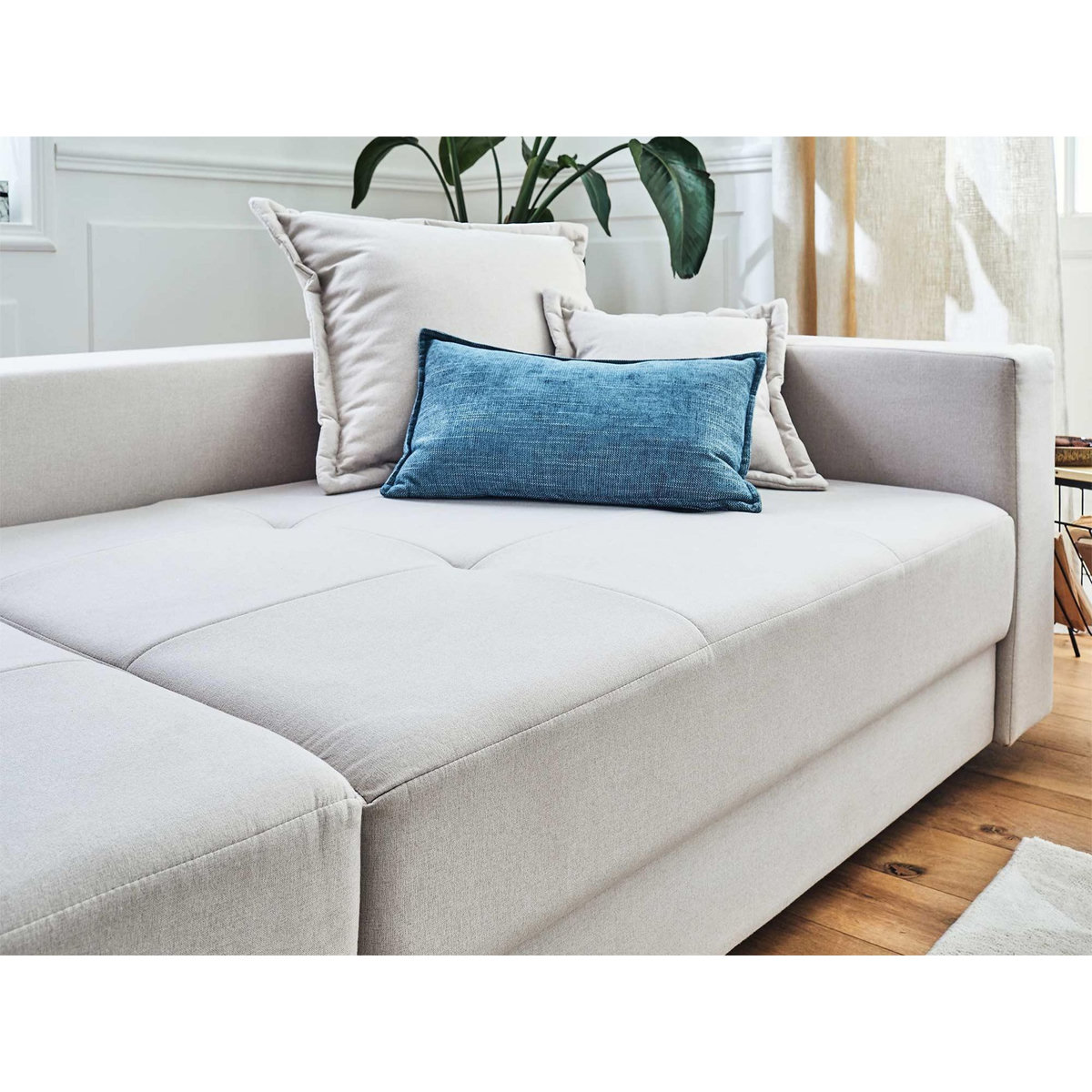 LISA DESIGN Lys - canapé droit 4 places - en tissu