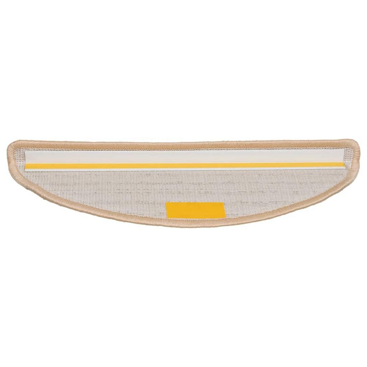 VIDAXL Tapis d'escalier 20 pcs creme 56x17x3 cm