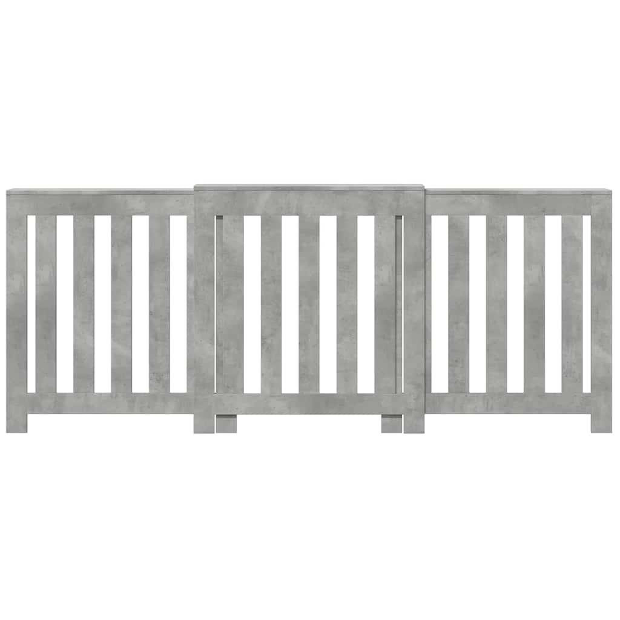 Voir la diapositive 3 : VIDAXL Cache-radiateur gris beton 205x21,5x83,5 cm bois d'ingenierie